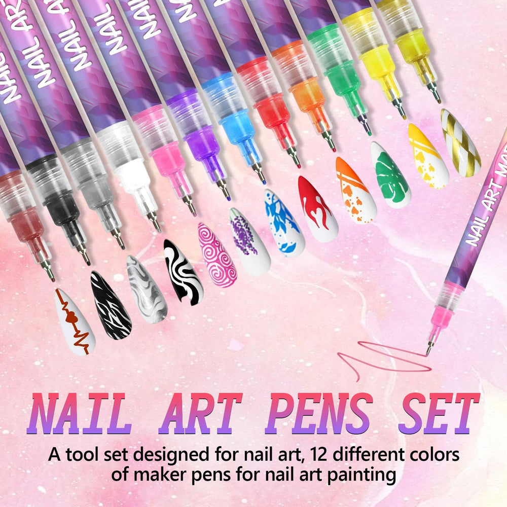 Stylo art des ongles: graffiti pour motifs délicats et designs créatifs.
