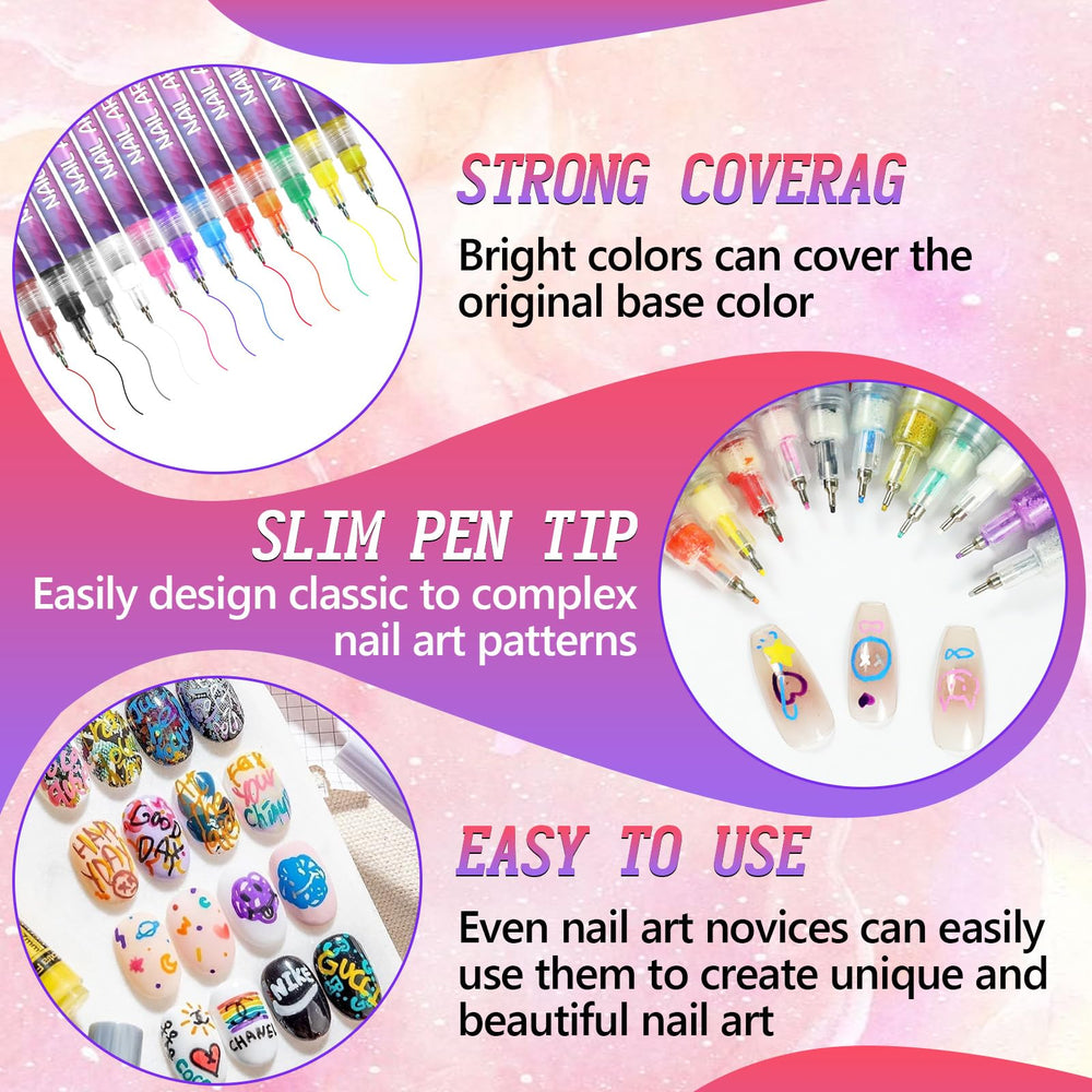 Stylo art des ongles: outil pratique pour motifs 3D délicats.