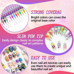 Stylo art des ongles: outil pratique pour motifs 3D délicats.