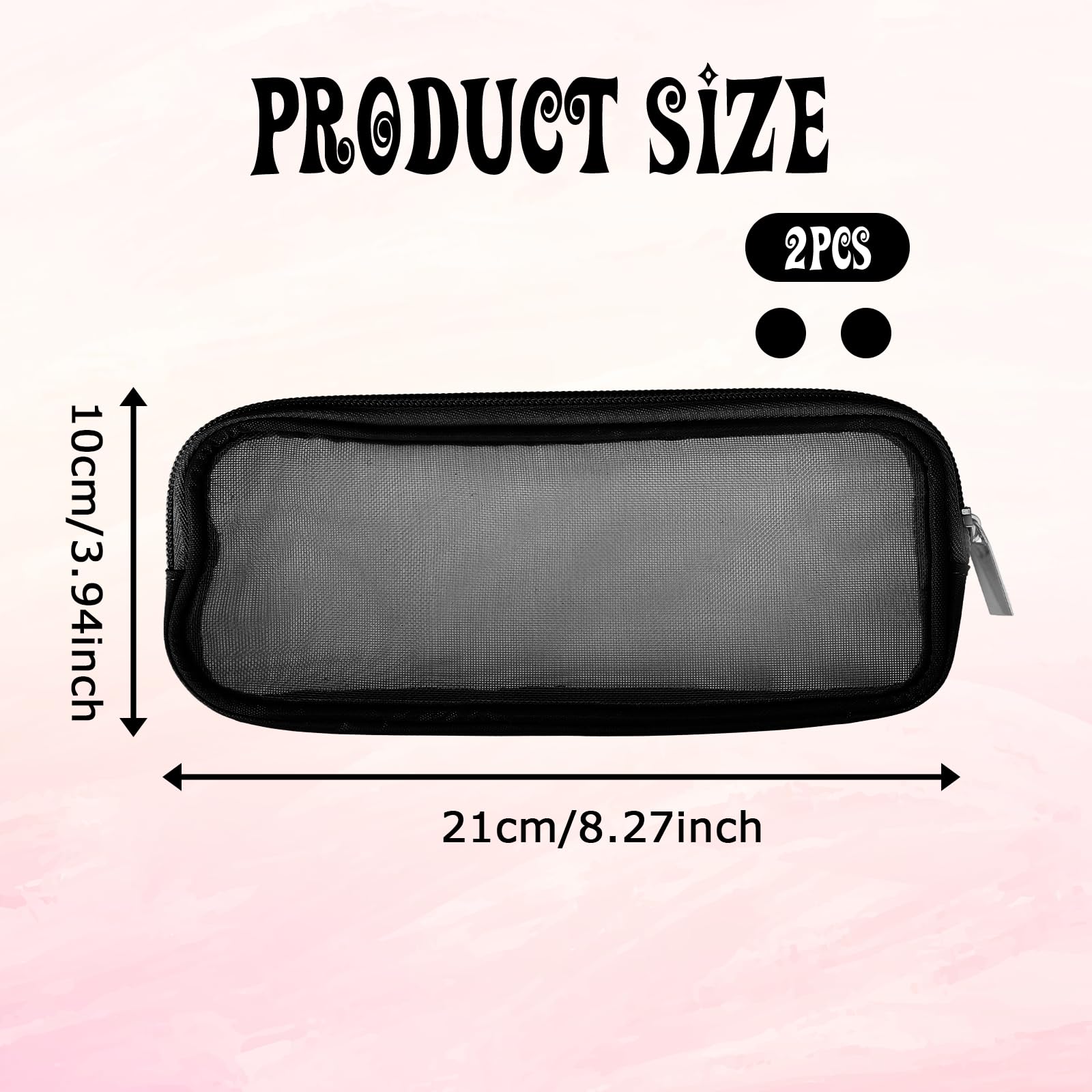 Styquenzer trousse pinceaux 21 cm sur 10 cm, accès rapide.