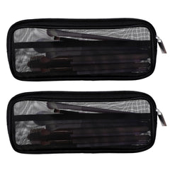 Styquenzer trousse pinceaux transparente en nylon, rangement clair pour le voyage.
