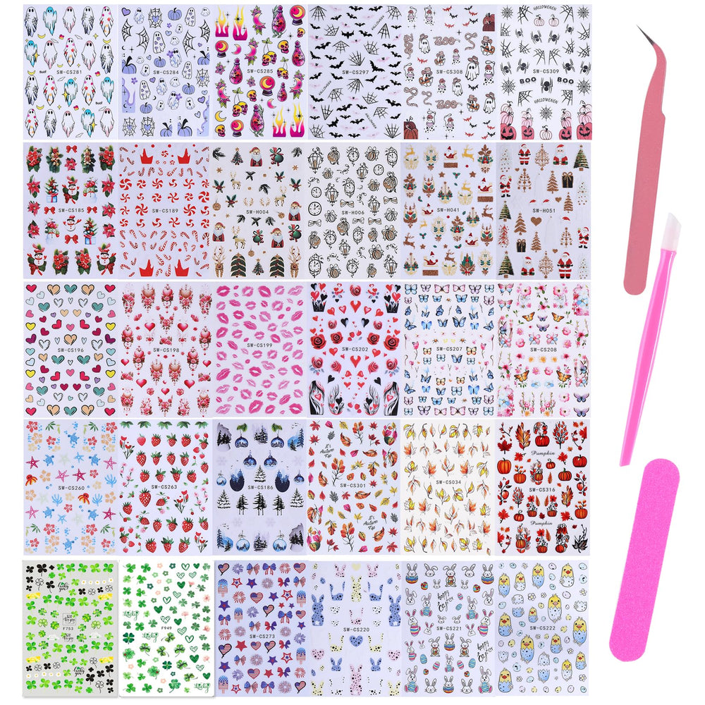STZPRONAIL autocollants halloween 3D, application rapide sur ongles naturels.