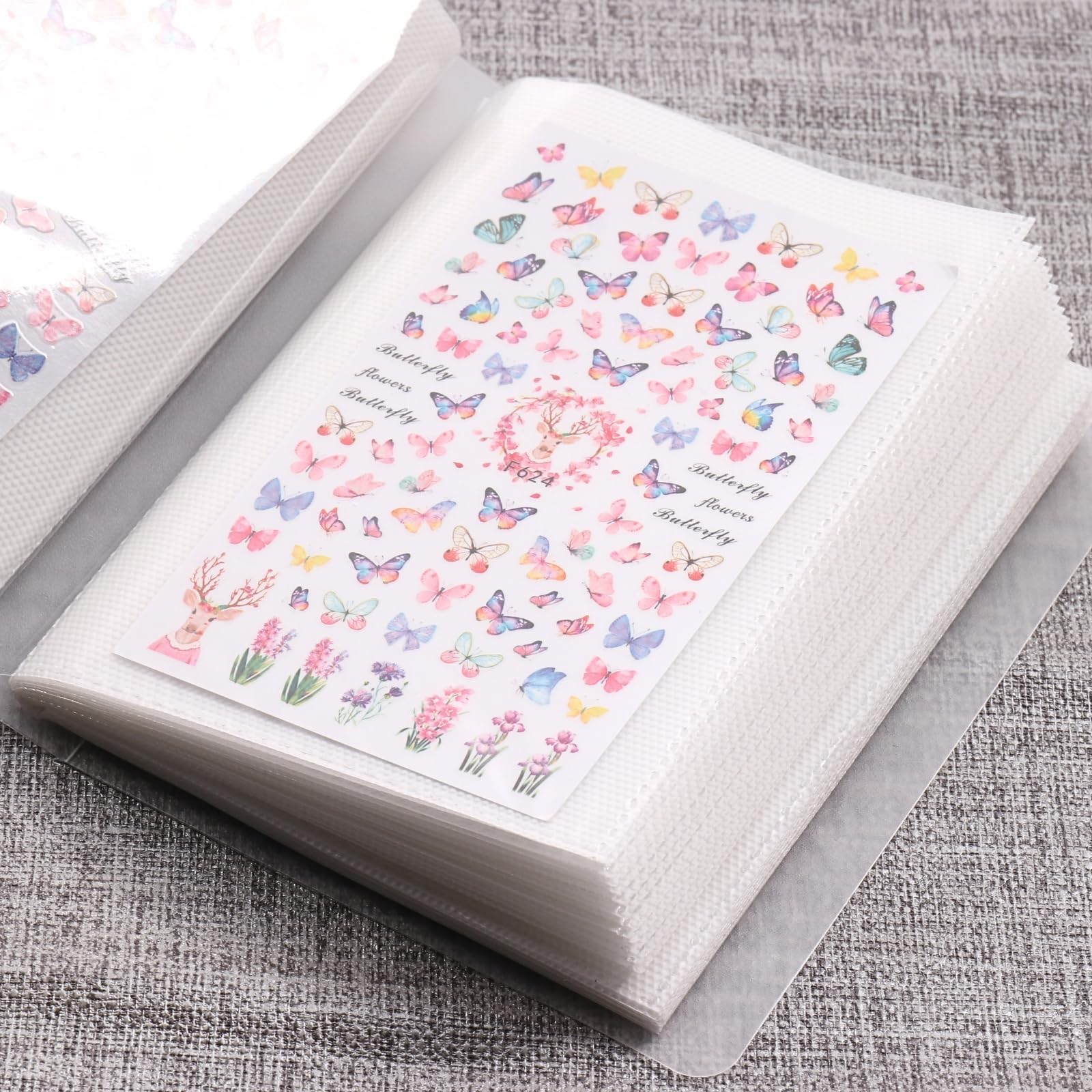 STZPRONAIL organisateur de stickers Nail Art avec 100 emplacements pour un rangement net