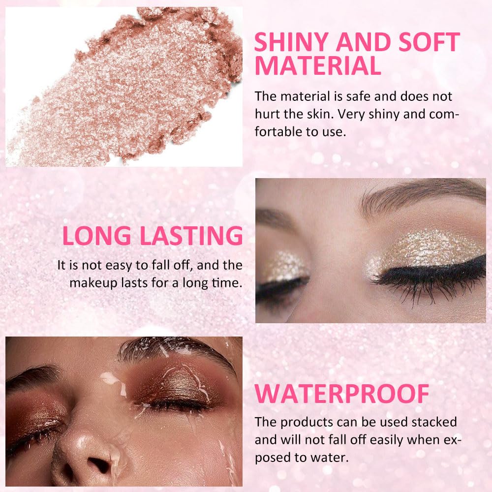 Effet shimmer lumineux des teintes SUAKE pour des accents scintillants.