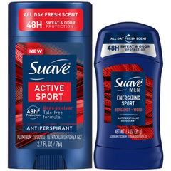 Suave Active Sport baton 2,7 oz, fraîcheur durable.