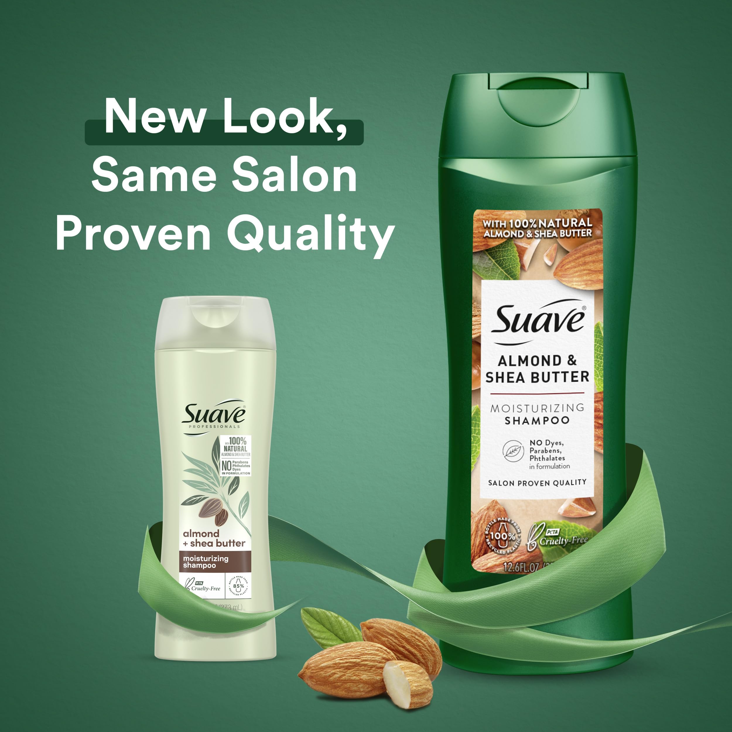 Après-shampoing Suave amande et karité — bouteille, démêlage facile.
