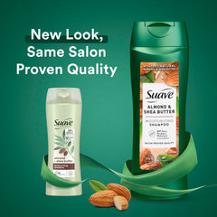 Après-shampoing Suave amande et karité — bouteille, démêlage facile.