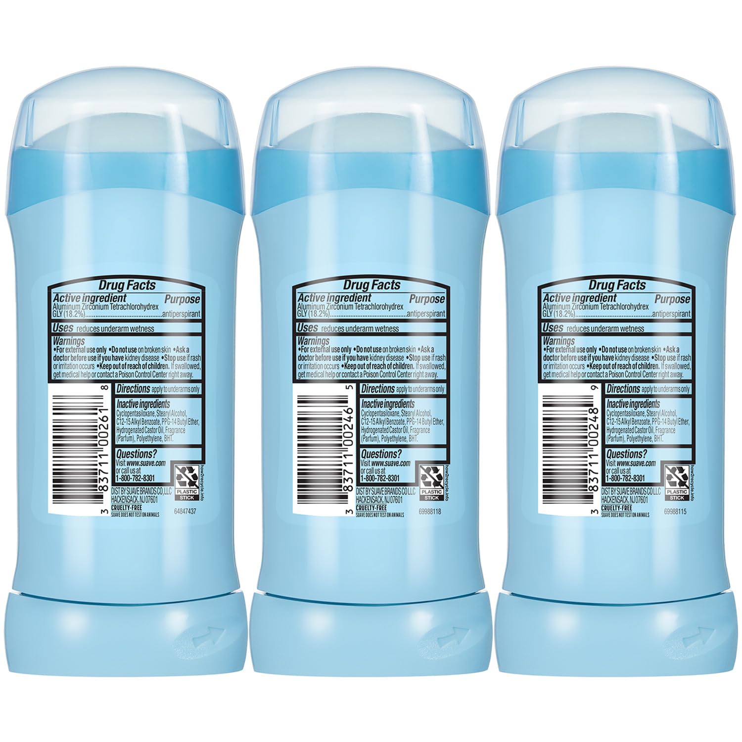 Format pratique Suave, déodorant féminin 2,7 oz idéal pour sac et voyage.