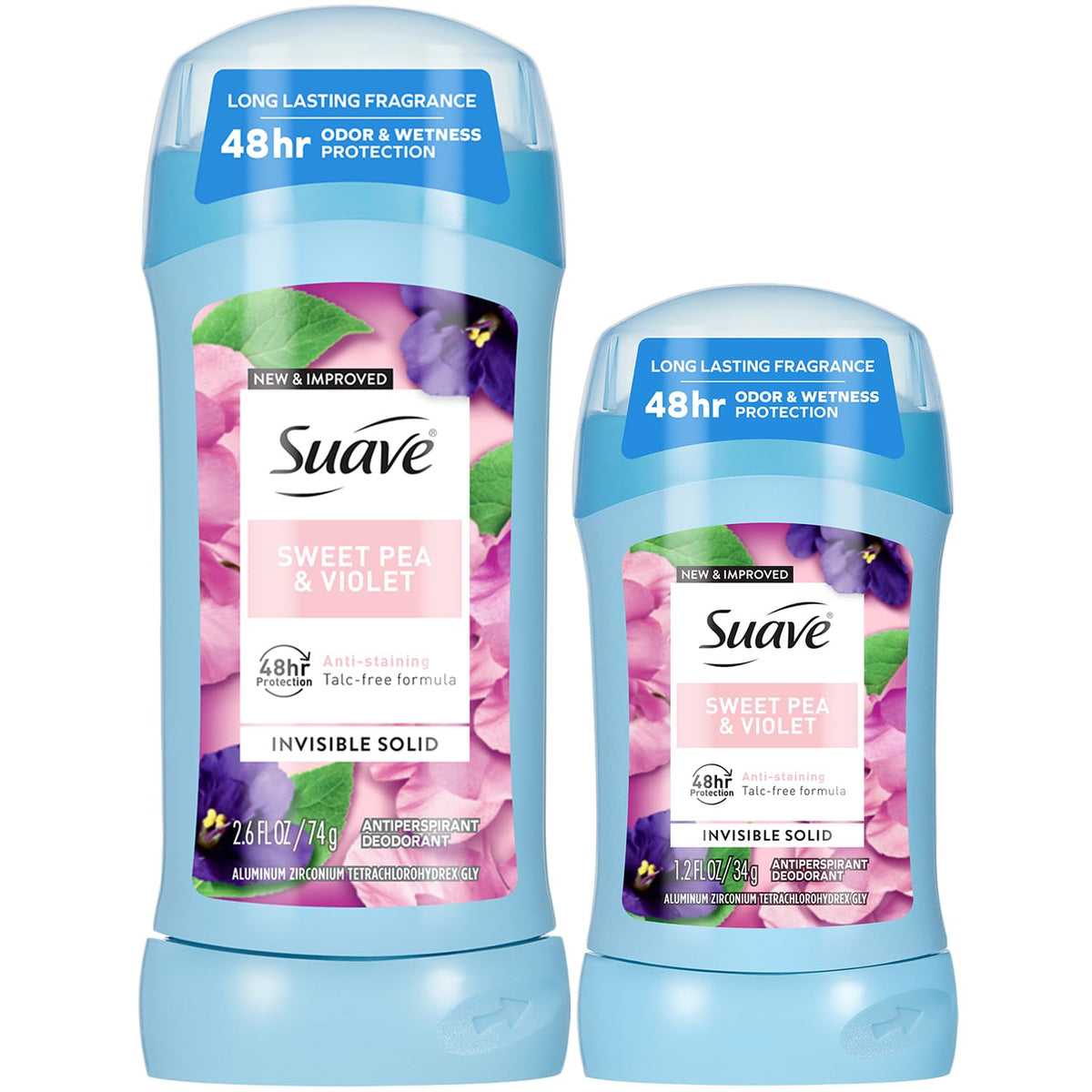 Le déodorant Suave invisible sur peau et vêtements offre une protection discrète.
