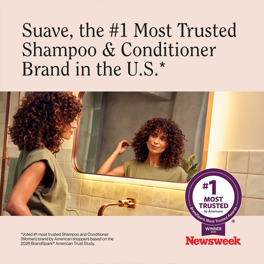 Après-shampoing hydratant associé au shampoing Suave pour plus de douceur.