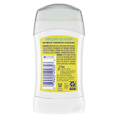Emballage du déodorant Suave Awesome Blossom, pratique et facilement repérable.