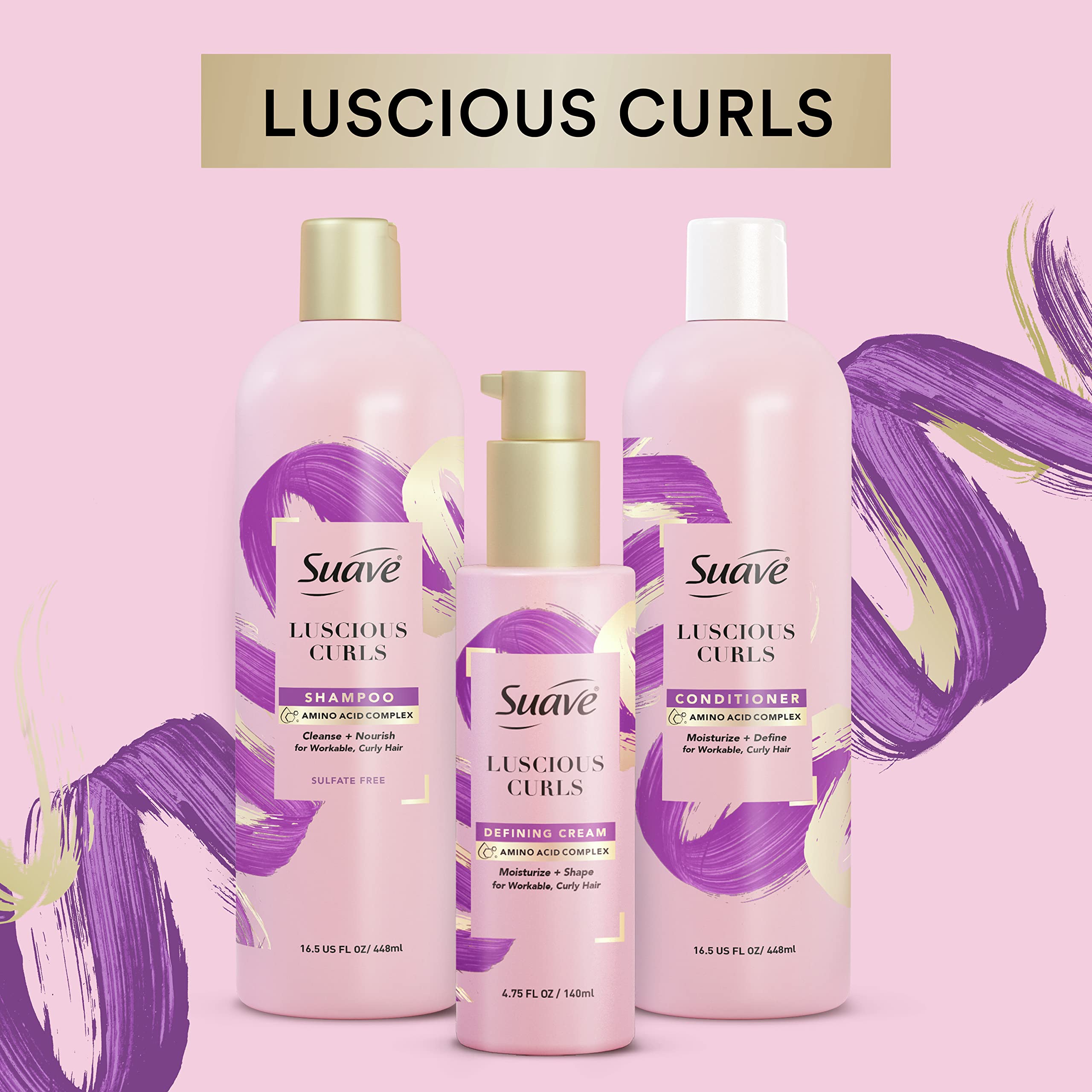 Appliquer après le shampooing Suave, rincez, puis modelez selon le look.