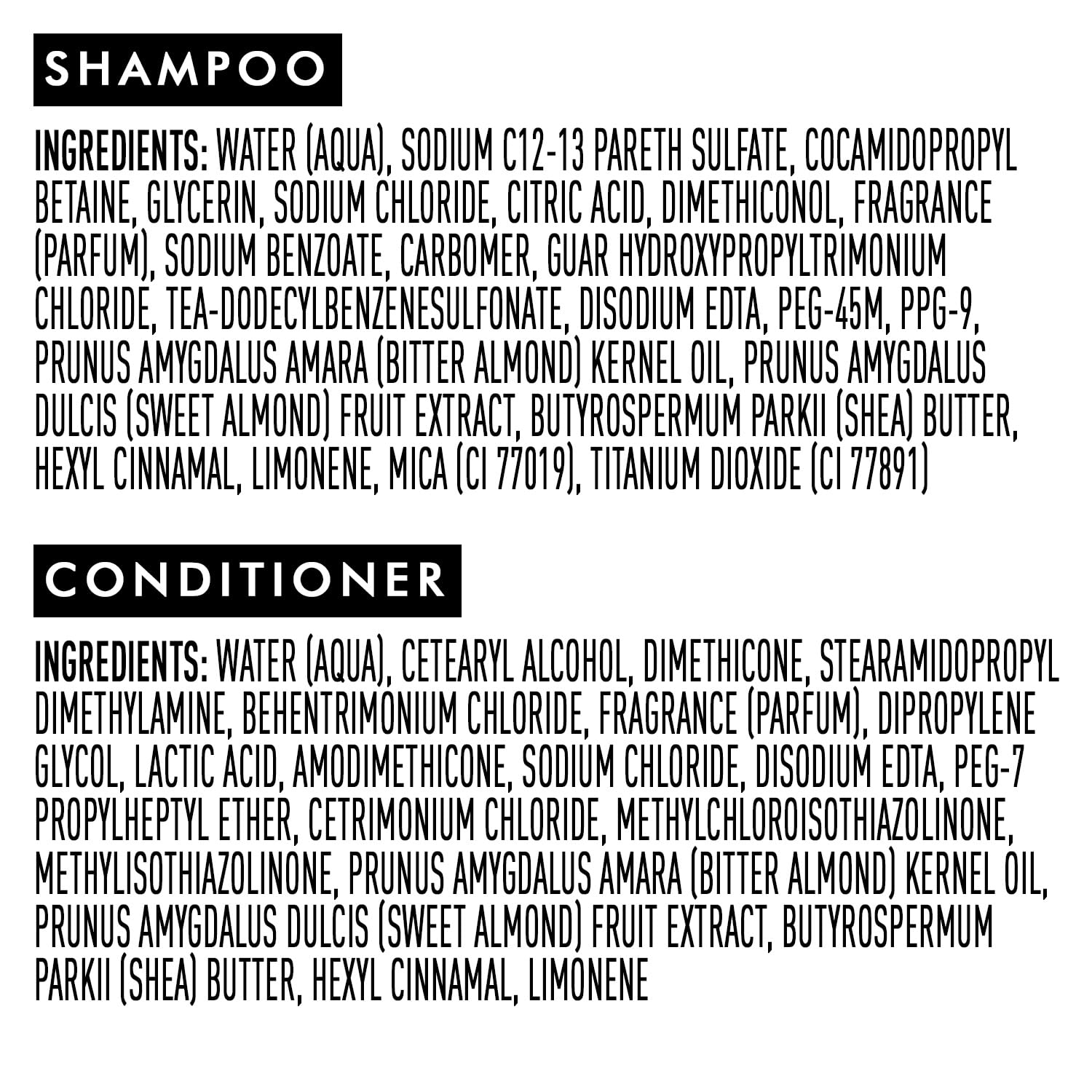 Cheveux nourris et brillants après rinçage avec le duo Suave.