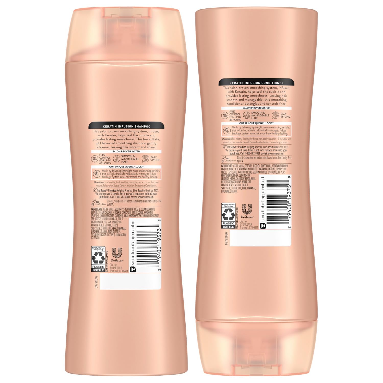 Coffret Keratin Infusion Suave comprenant deux flacons, prêt à l'emploi.