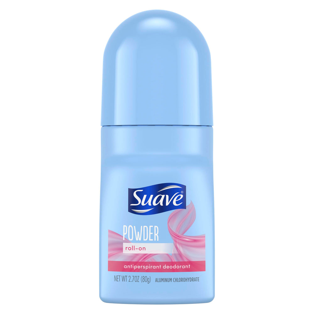 Déodorant bille Suave pour femme, parfum poudre fraîche et protection 24h.