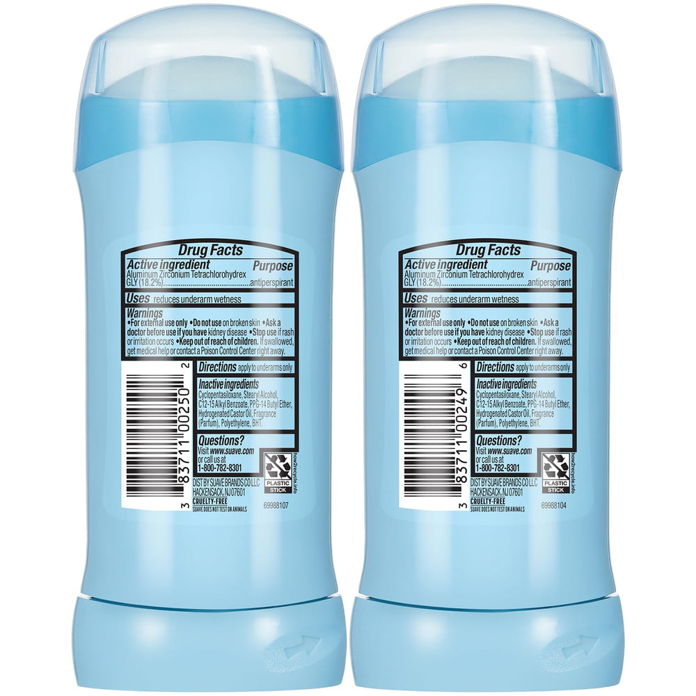 Sans talc, douceur Suave pour la peau.