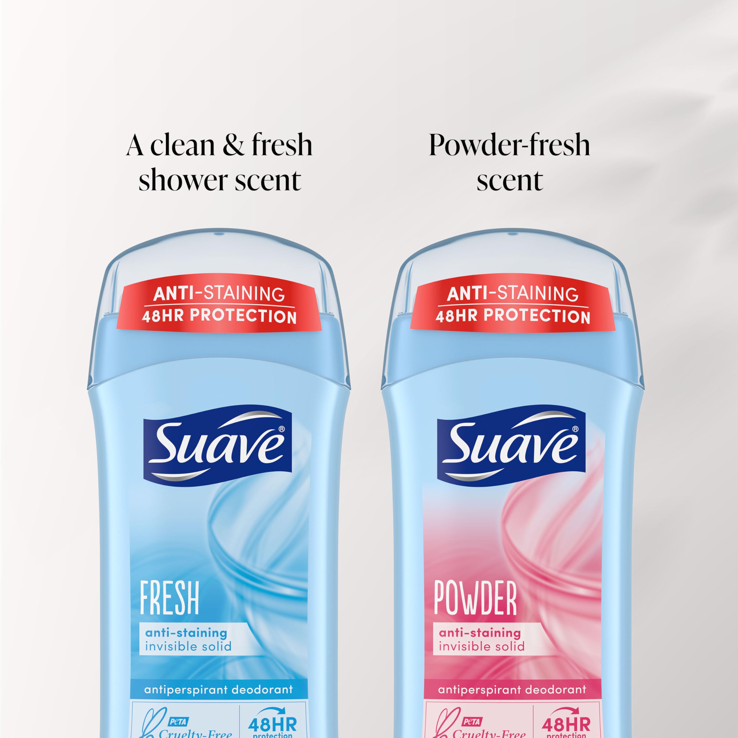 Emballage pratique du coffret Suave Déodorant Femmes Poudre Fraîche.