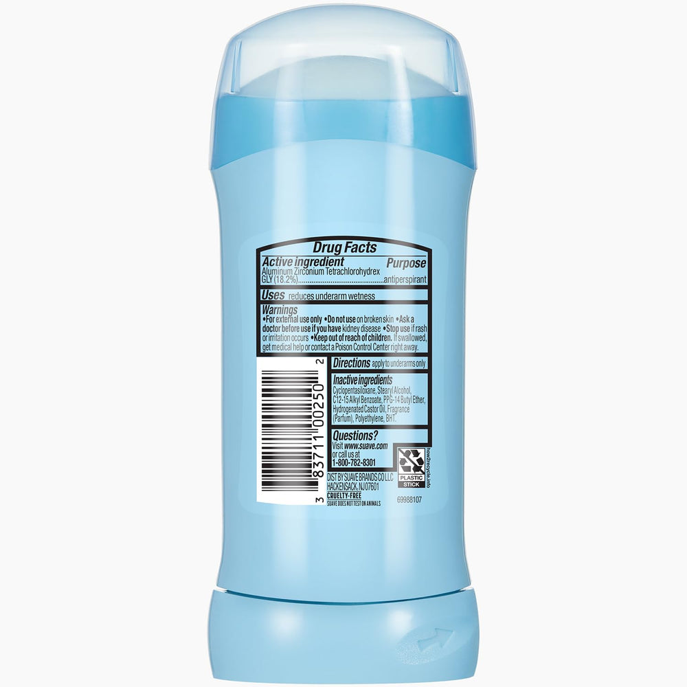 Formule sans talc Suave – sensation légère et inconspicée sous les vêtements.