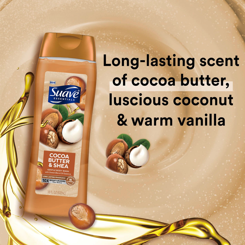 Suave Douche Crème Mousse Douceur — texture riche et mousse généreuse.