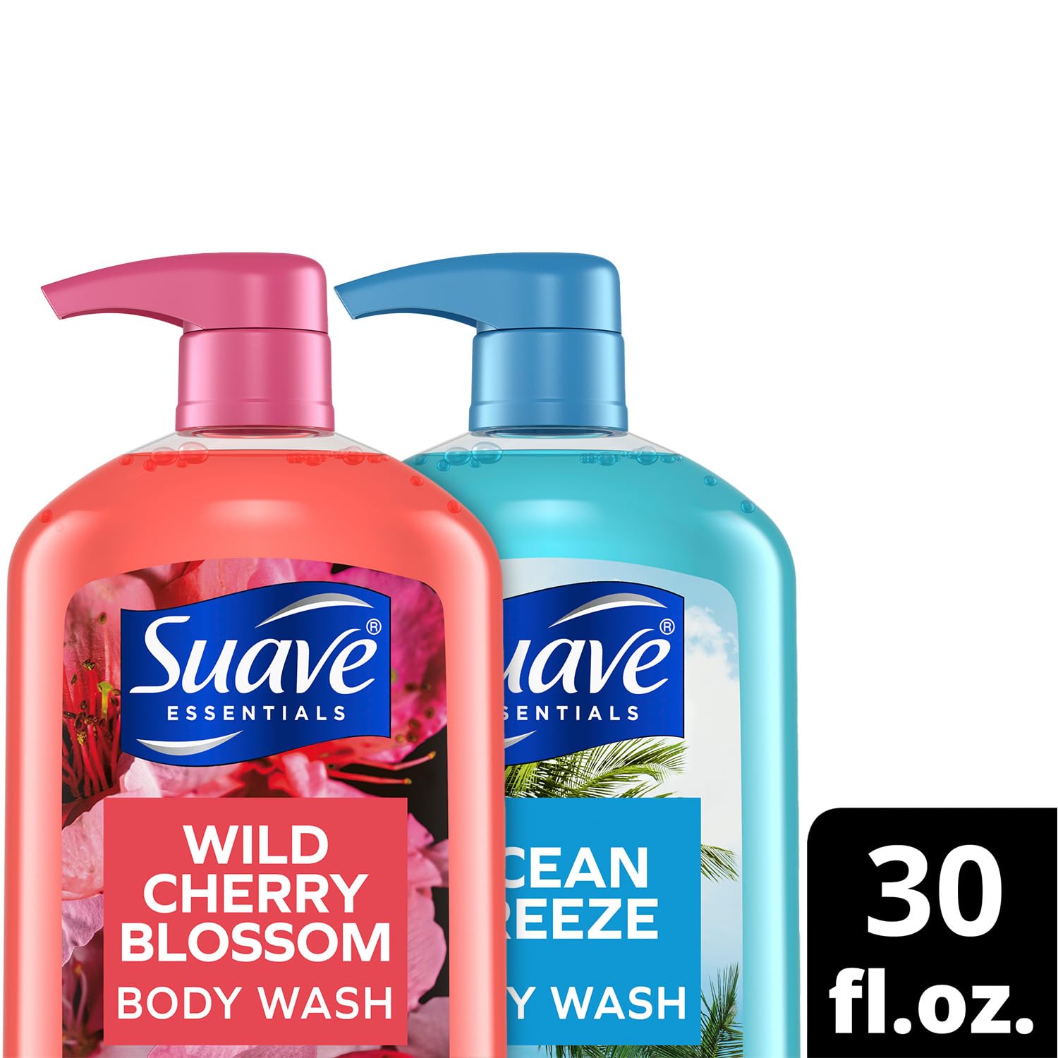 Gel douche Suave Fleur de Cerisier Sauvage, parfum délicat et printanier.