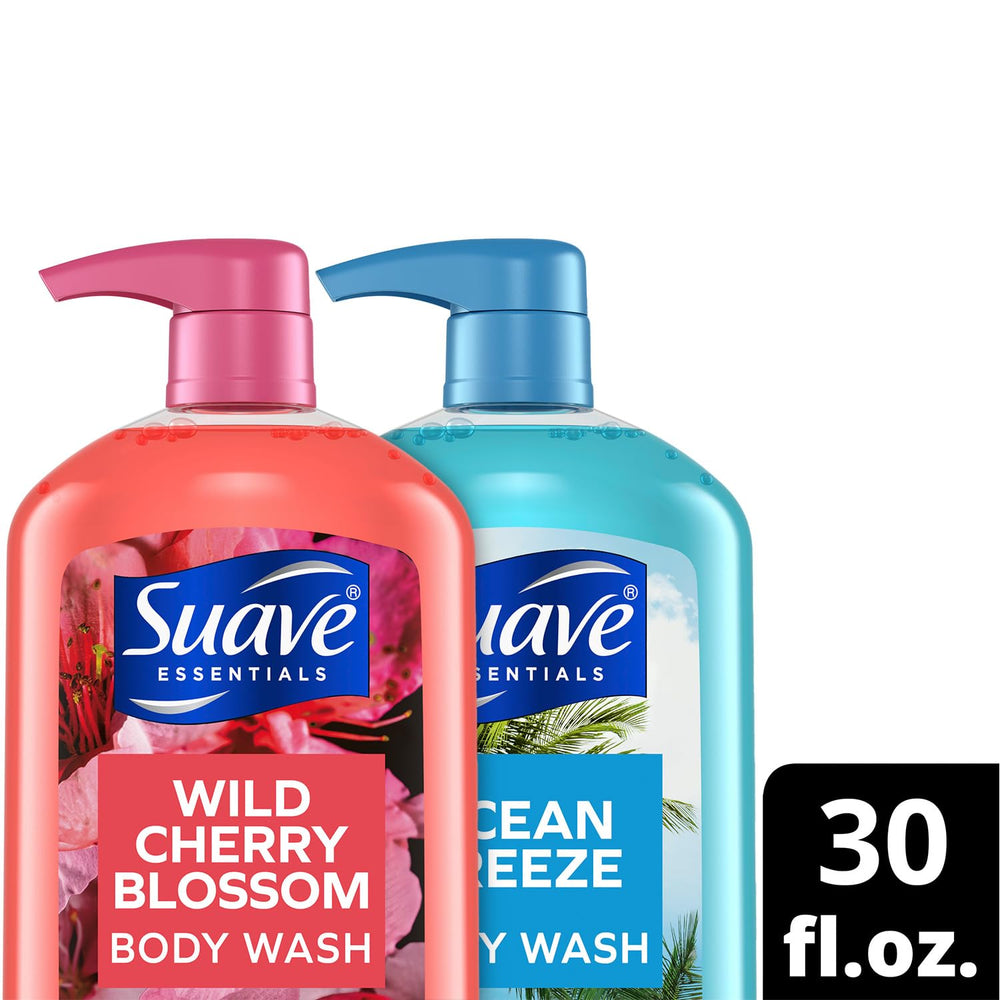Gel douche Suave Fleur de Cerisier Sauvage, parfum délicat et printanier.