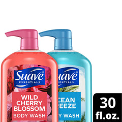 Gel douche Suave Fleur de Cerisier Sauvage, parfum délicat et printanier.