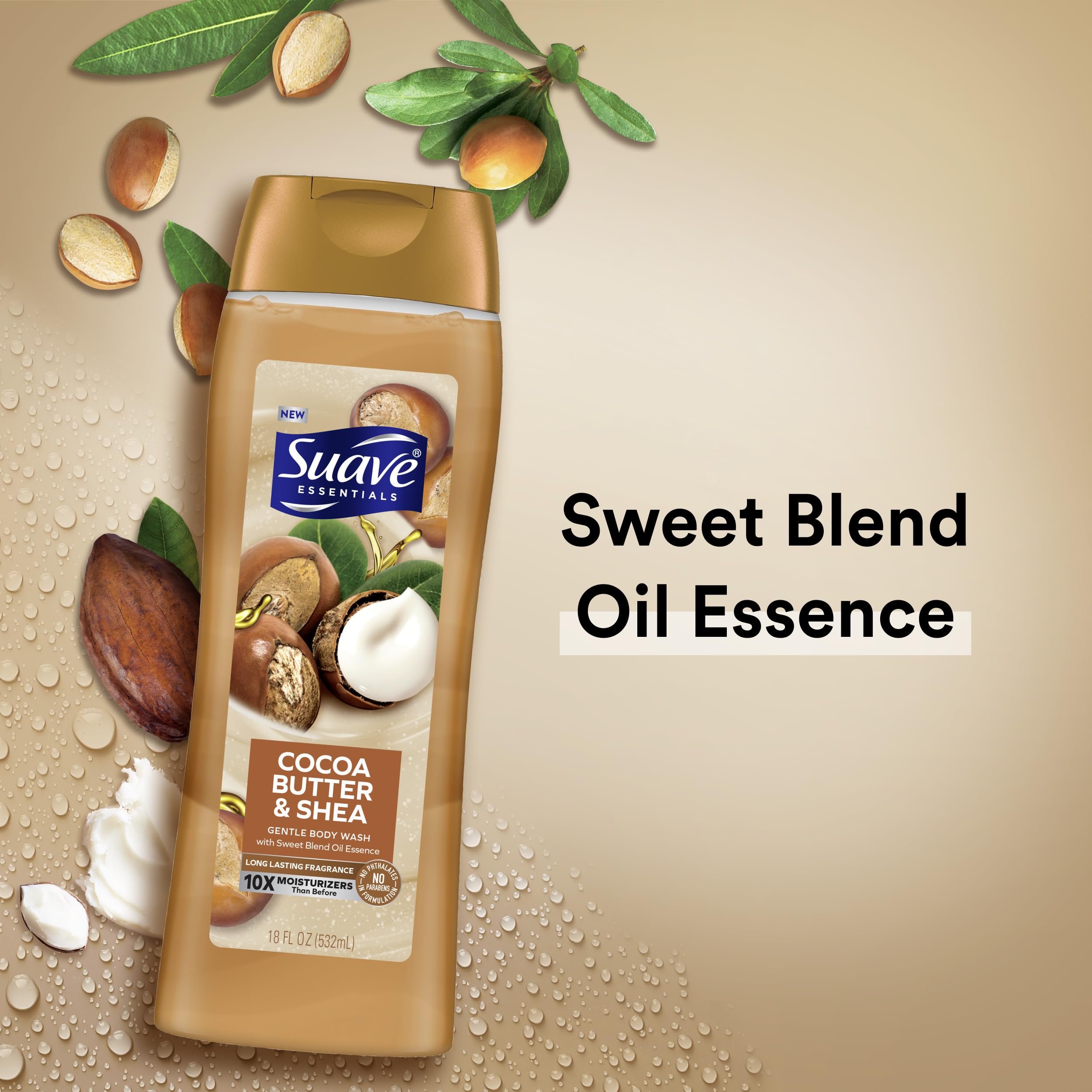 Suave Douche Parfum Beurre Cacao Vanille — senteurs gourmandes durables.