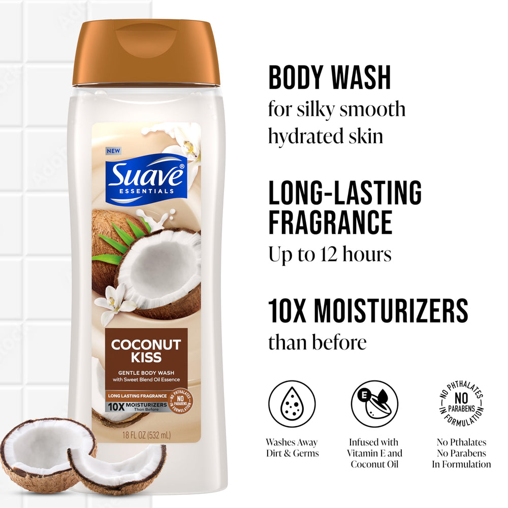Mousse généreuse du Gel Douche Suave sur pouf sous la douche.