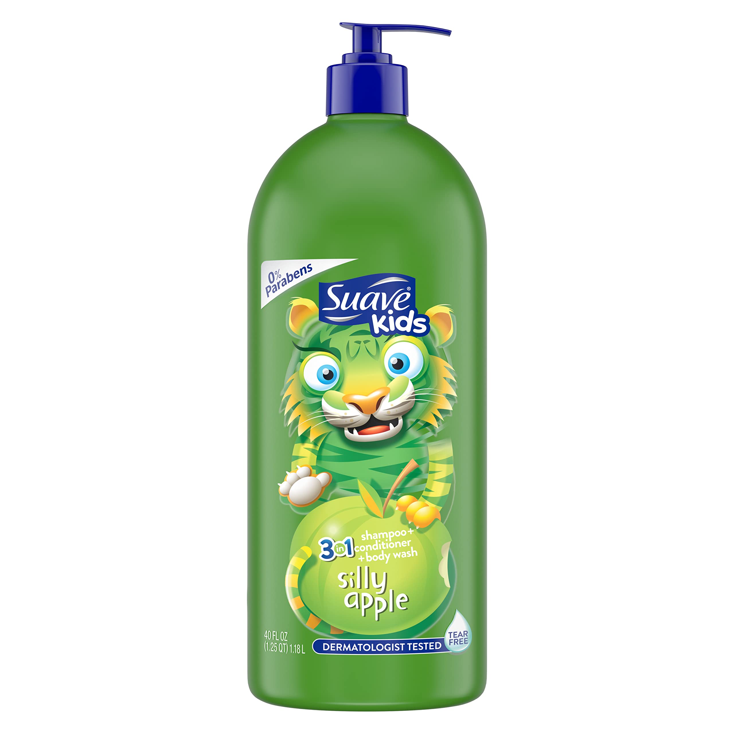 Suave Enfants Silly Apple bouteille 3-en-1 prête pour le bain rapide et agréable