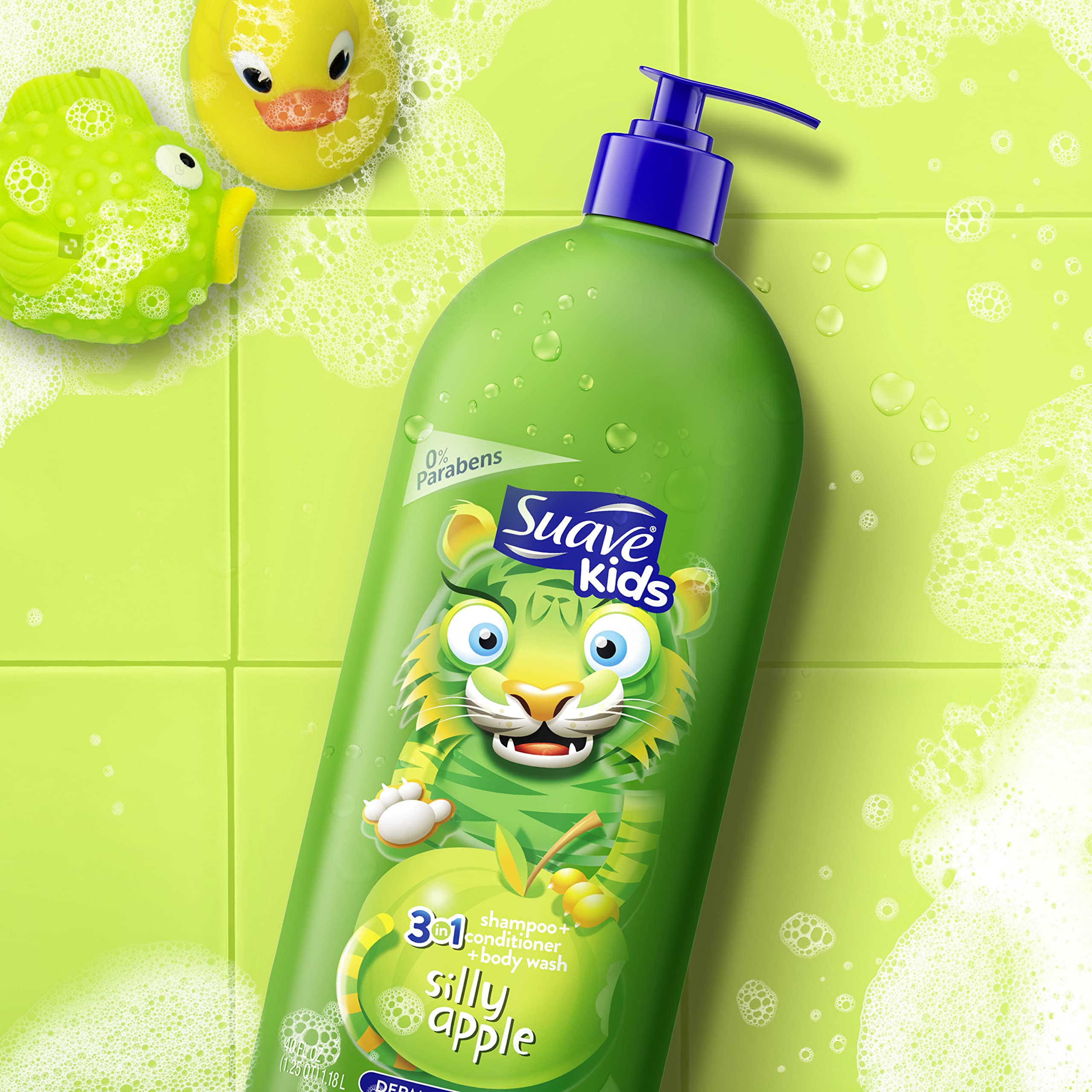 Suave Enfants Silly Apple produit testé dermatologiquement pour sécurité cutanée