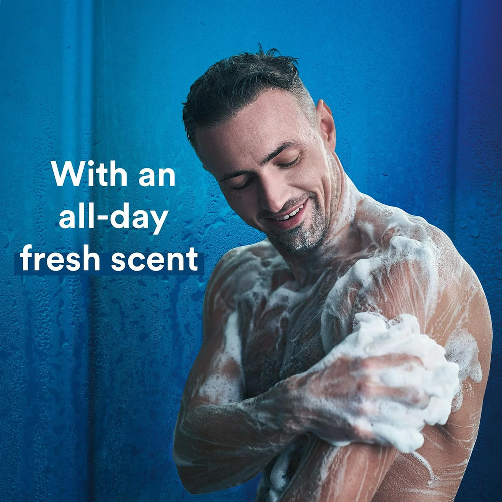 Mousse généreuse et parfum masculin, idéal après l’entraînement.