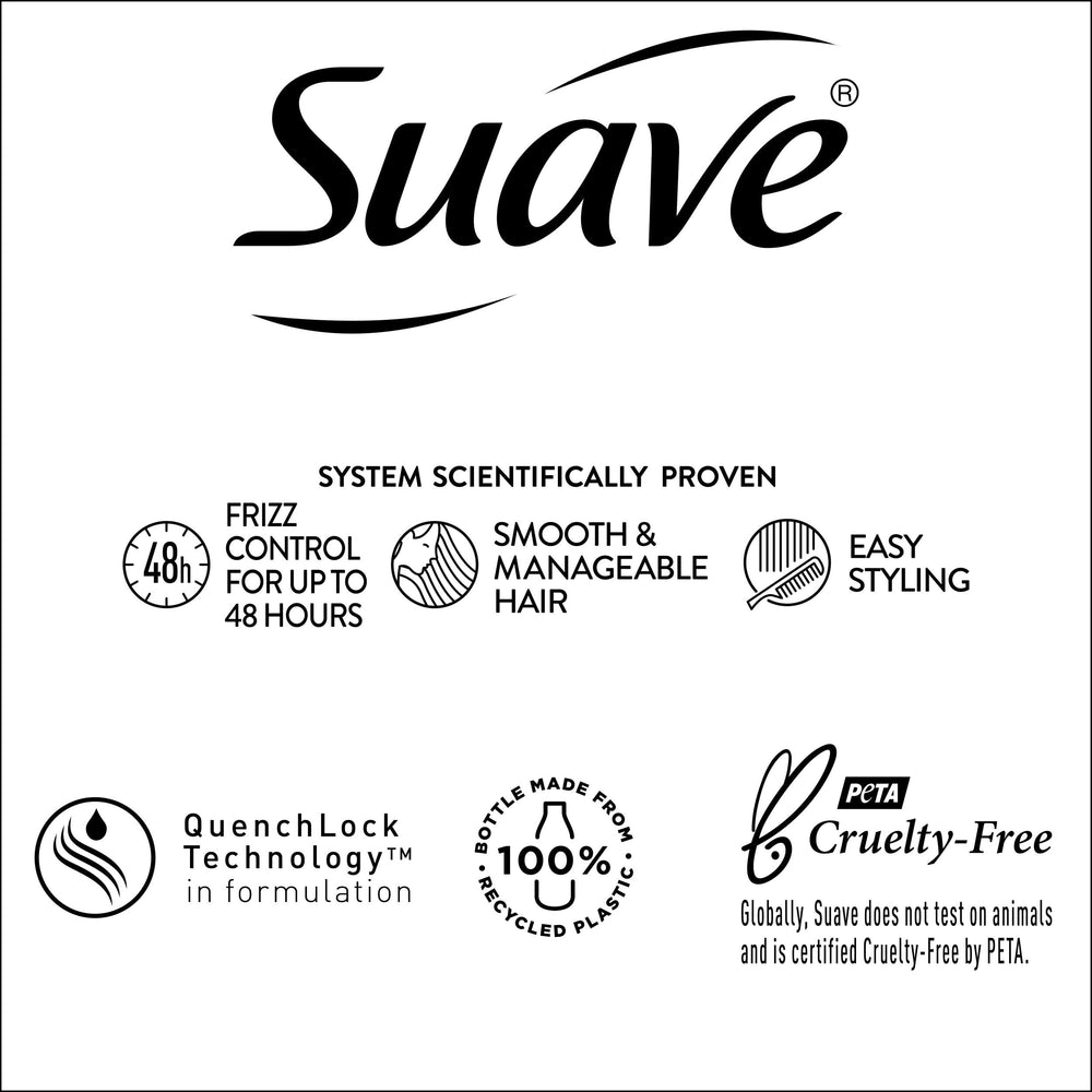 Présentation duo Keratin Infusion Suave, pour une routine soin capillaire pratique.