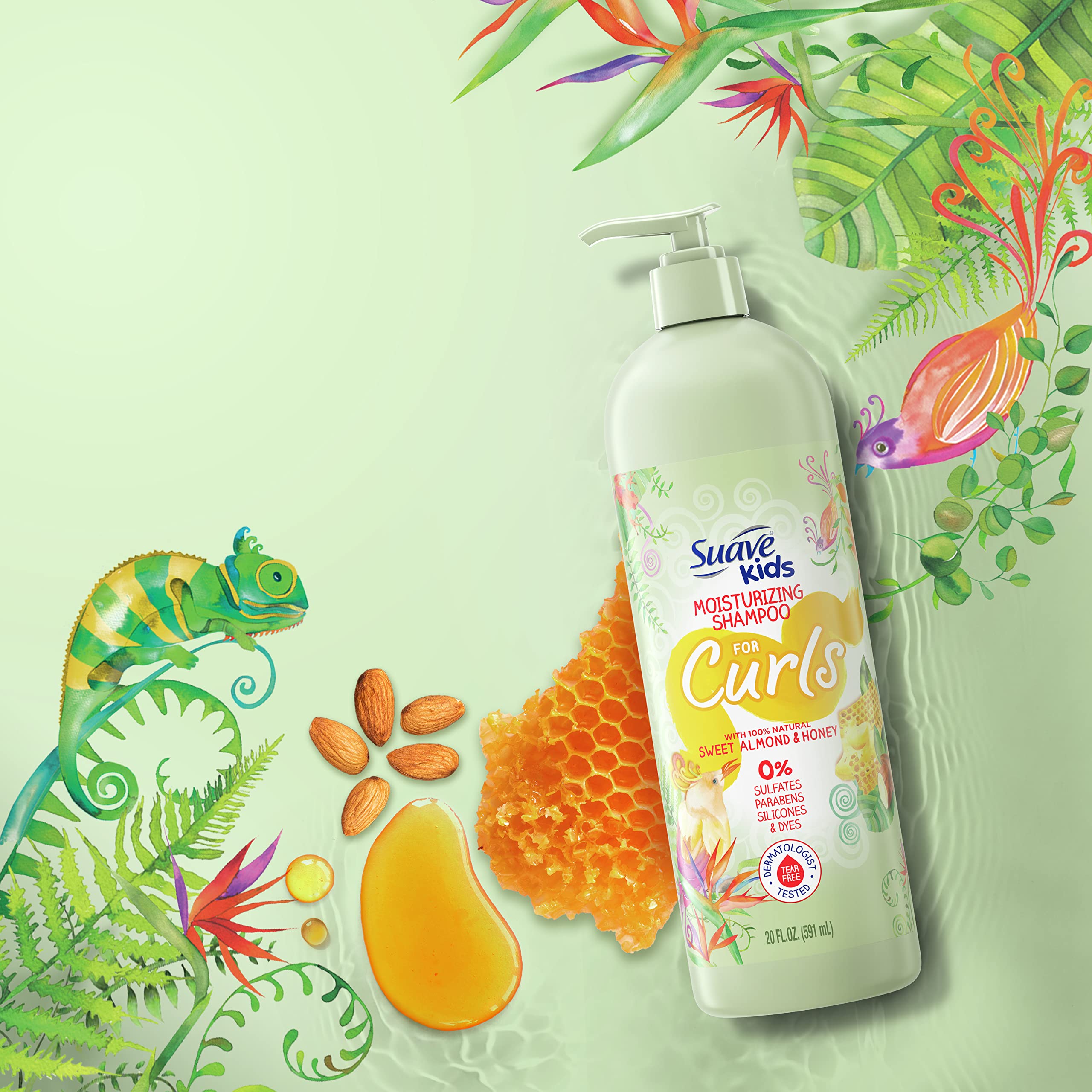 Shampoo Suave Kids Naturals laisse boucles hydratées.