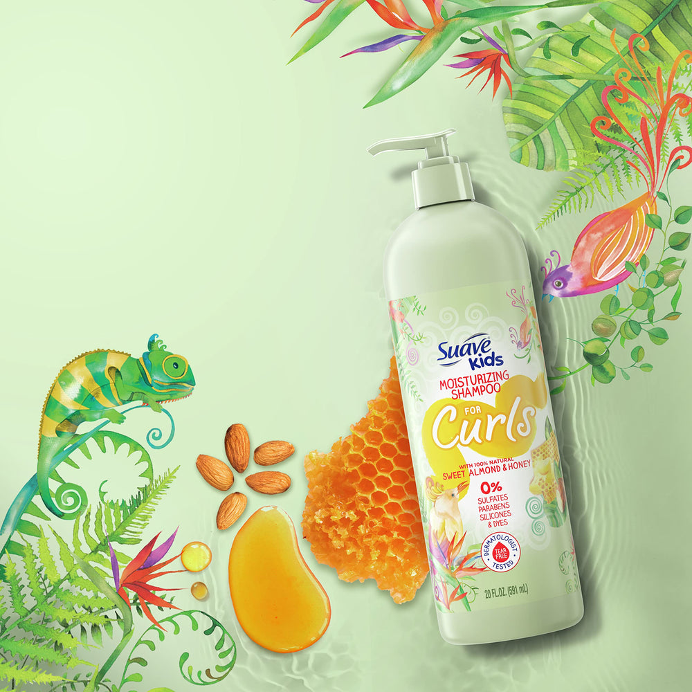 Shampoo Suave Kids Naturals laisse boucles hydratées.