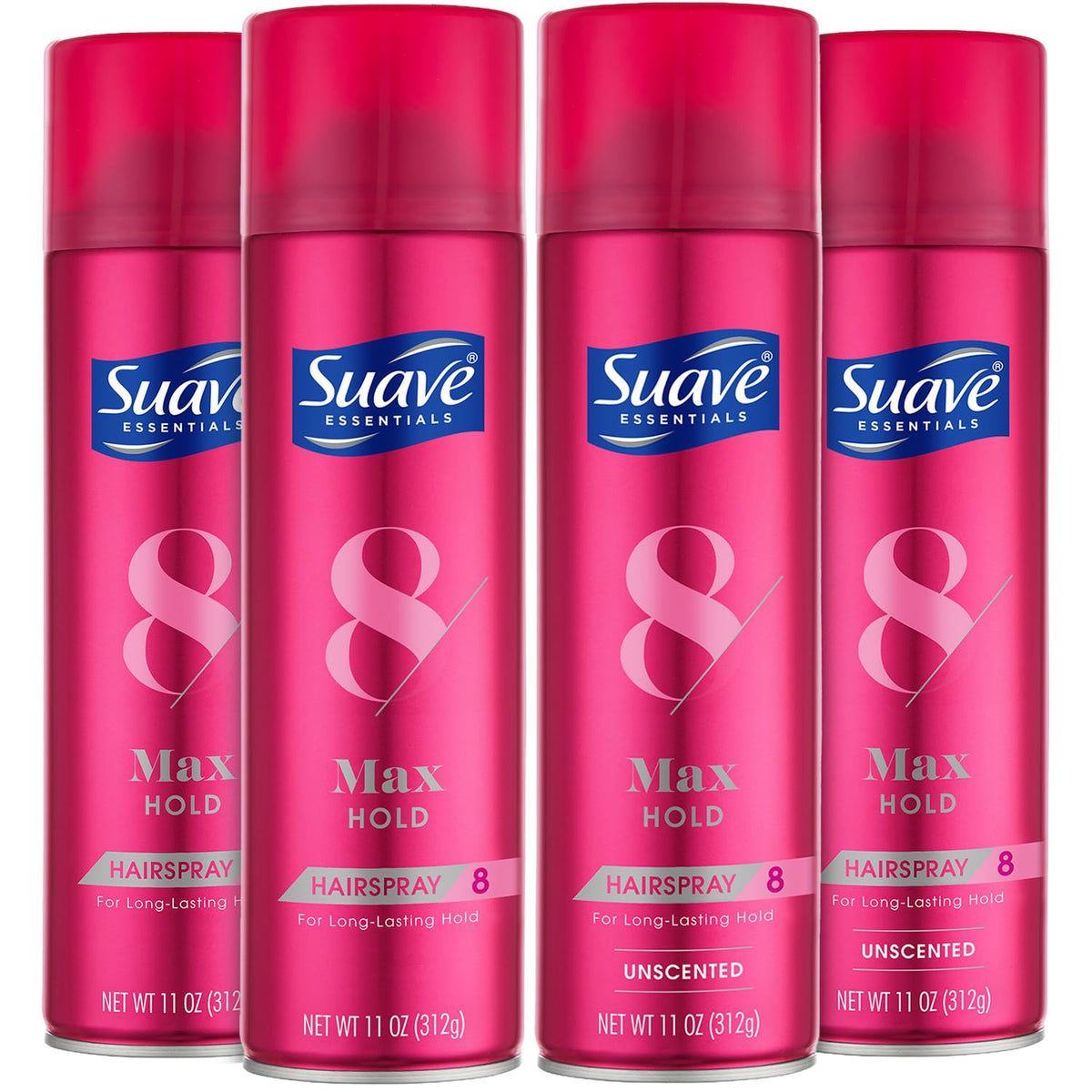 Fixation légère et parfum discret pour la coiffure avec la bouteille parfumée Suave Max Hold