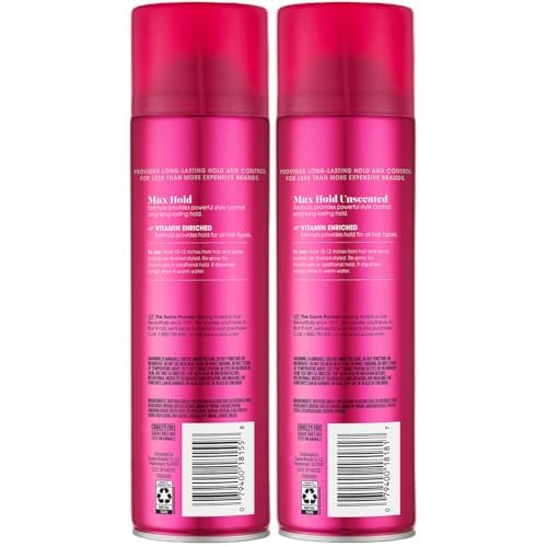 Produit Cruelty-Free Suave Max Hold Hairspray certifié par PETA
