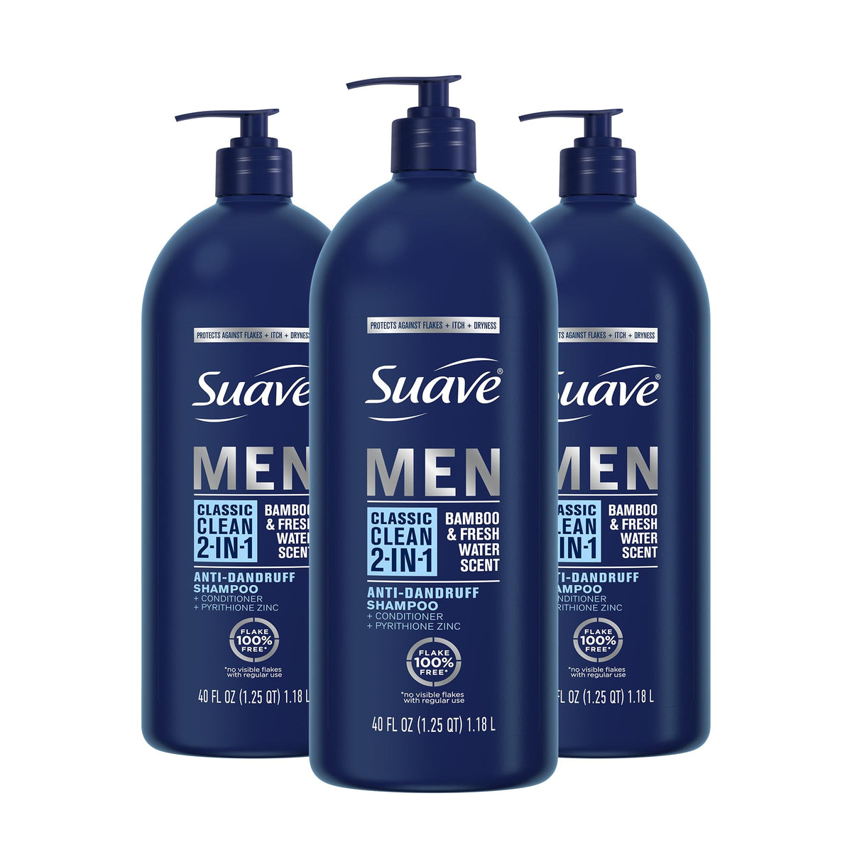 Flacon Suave Men 2 en 1 propreté sans pellicules