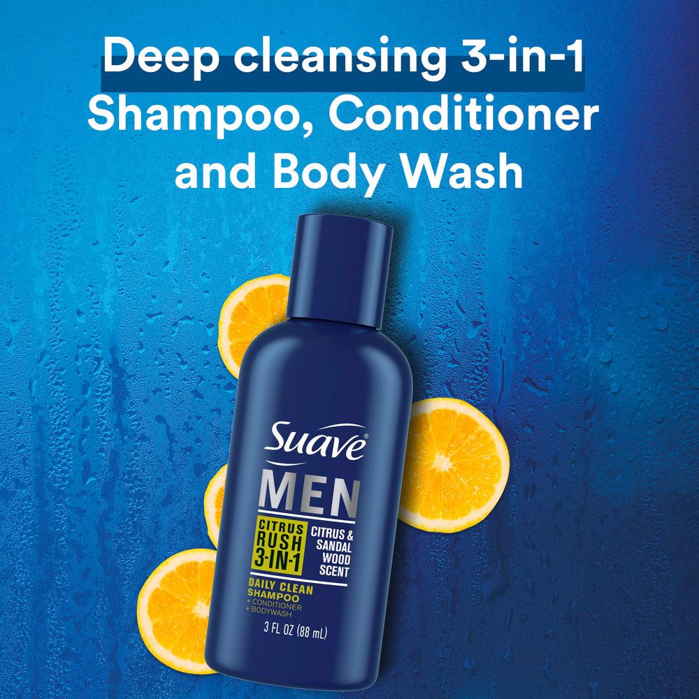 Ensemble voyage Suave Men Citrus Rush, pratique pour les déplacements et gagner du temps