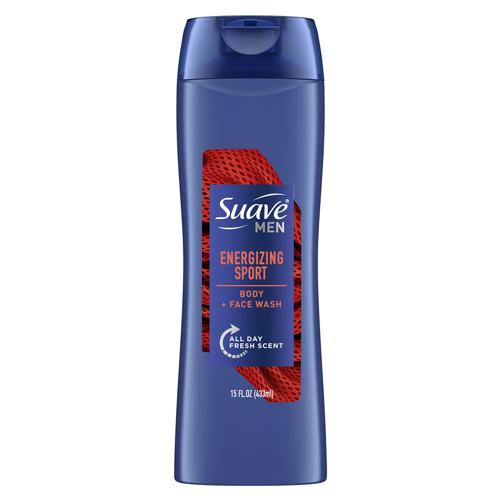 Gel douche Suave Men, bouteille 15 oz, parfum frais pour la douche