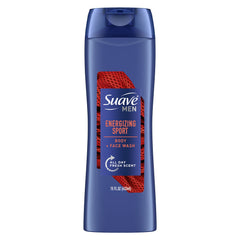 Gel douche Suave Men, bouteille 15 oz, parfum frais pour la douche