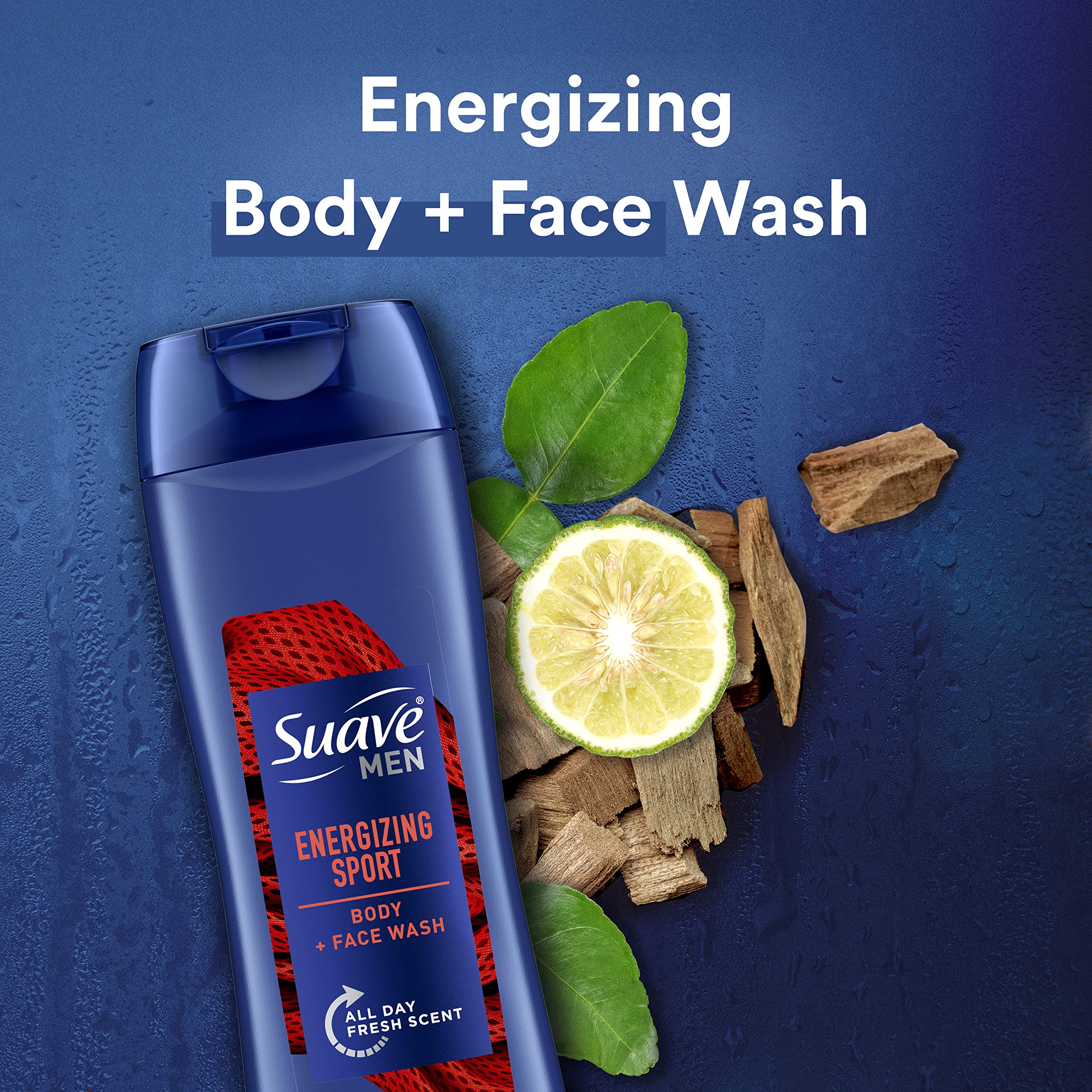 Gel douche sport Suave Men, usage quotidien à la maison ou au gym