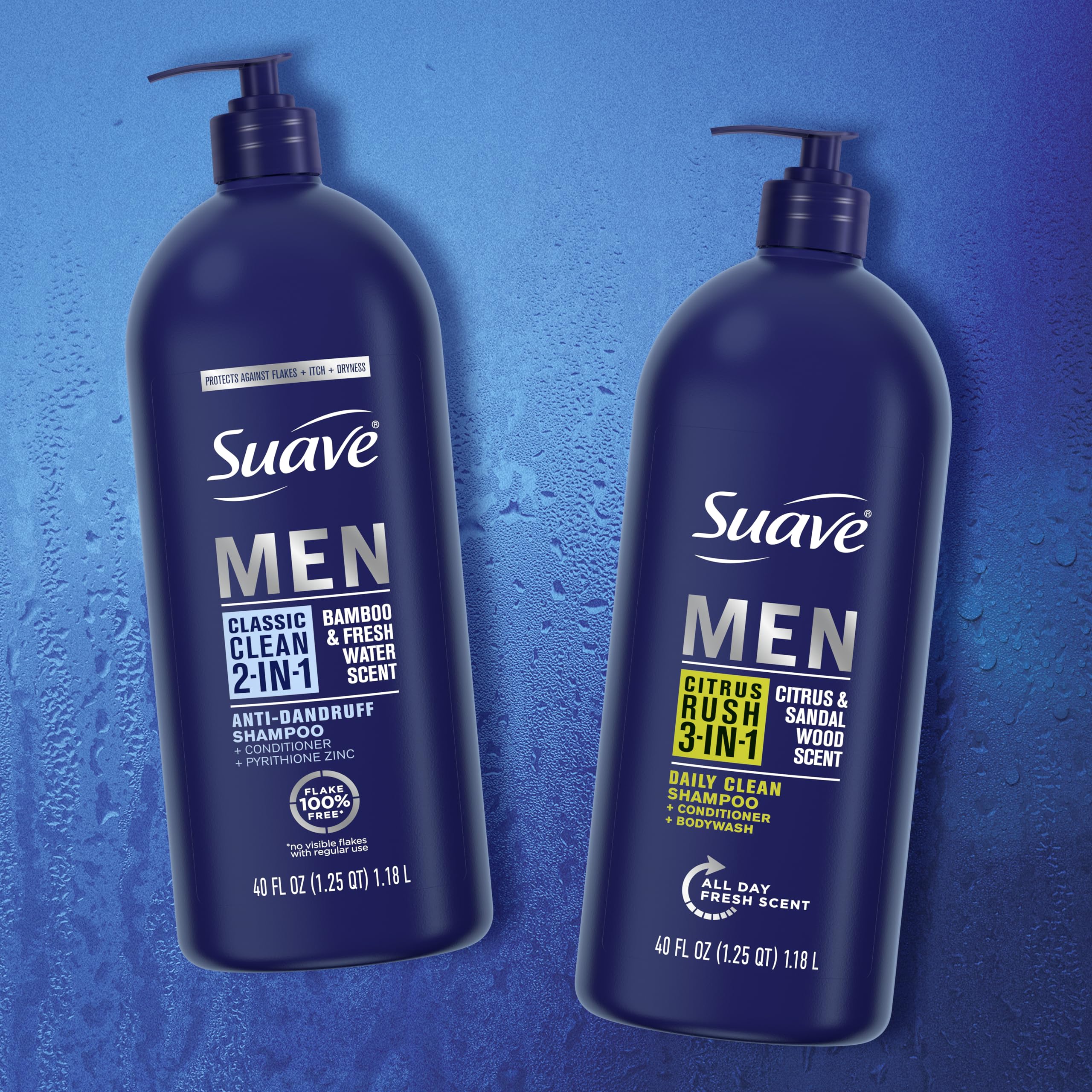 Étiquette lisible Suave Men soin capillaire simple