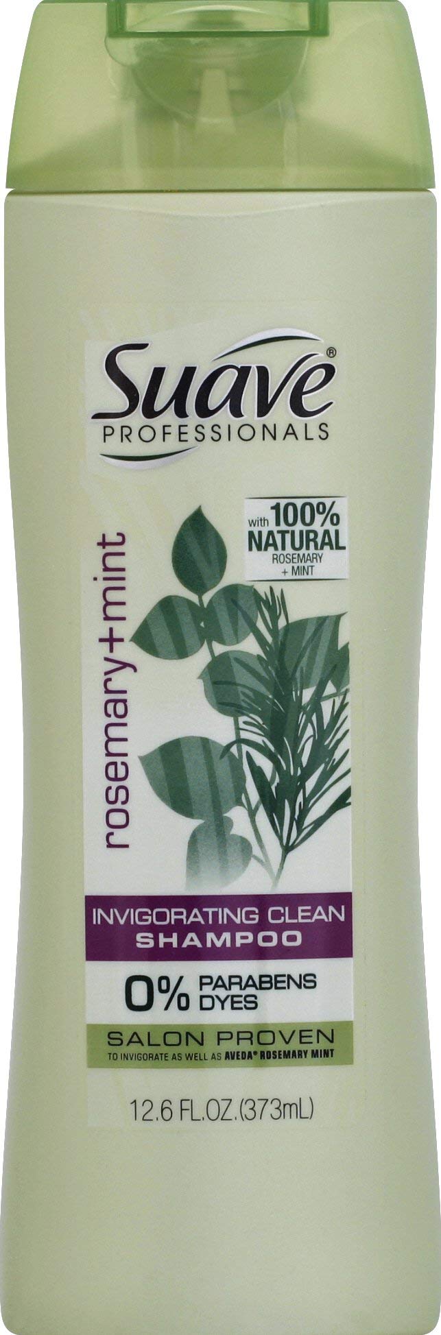Bouteille Suave Professionals Rosemary + Mint: shampoing 2 en 1 au parfum frais et revitalisant.