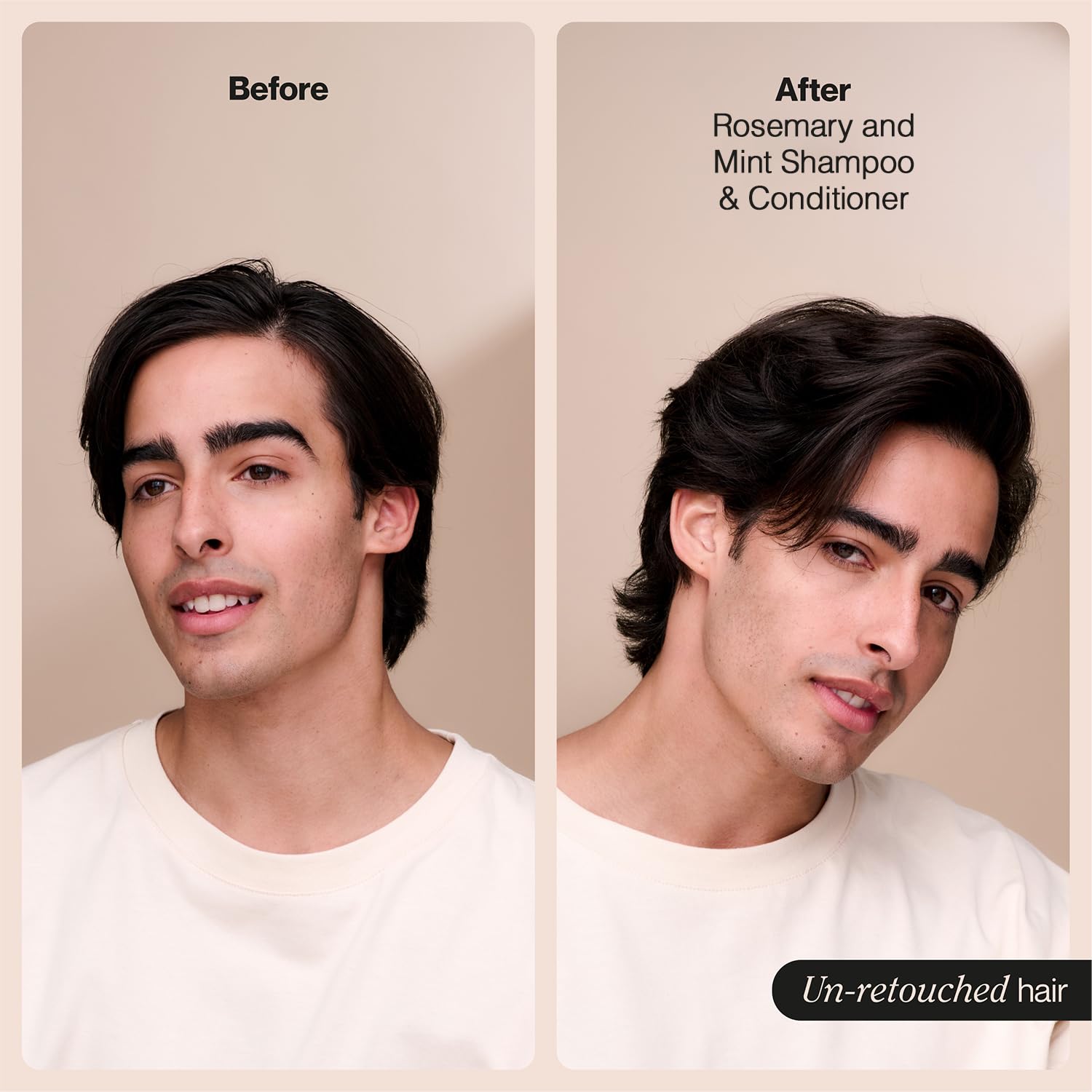 Texture shampoo Suave Rosemary & Mint: mousse légère pour un lavage efficace sans lourdeur.