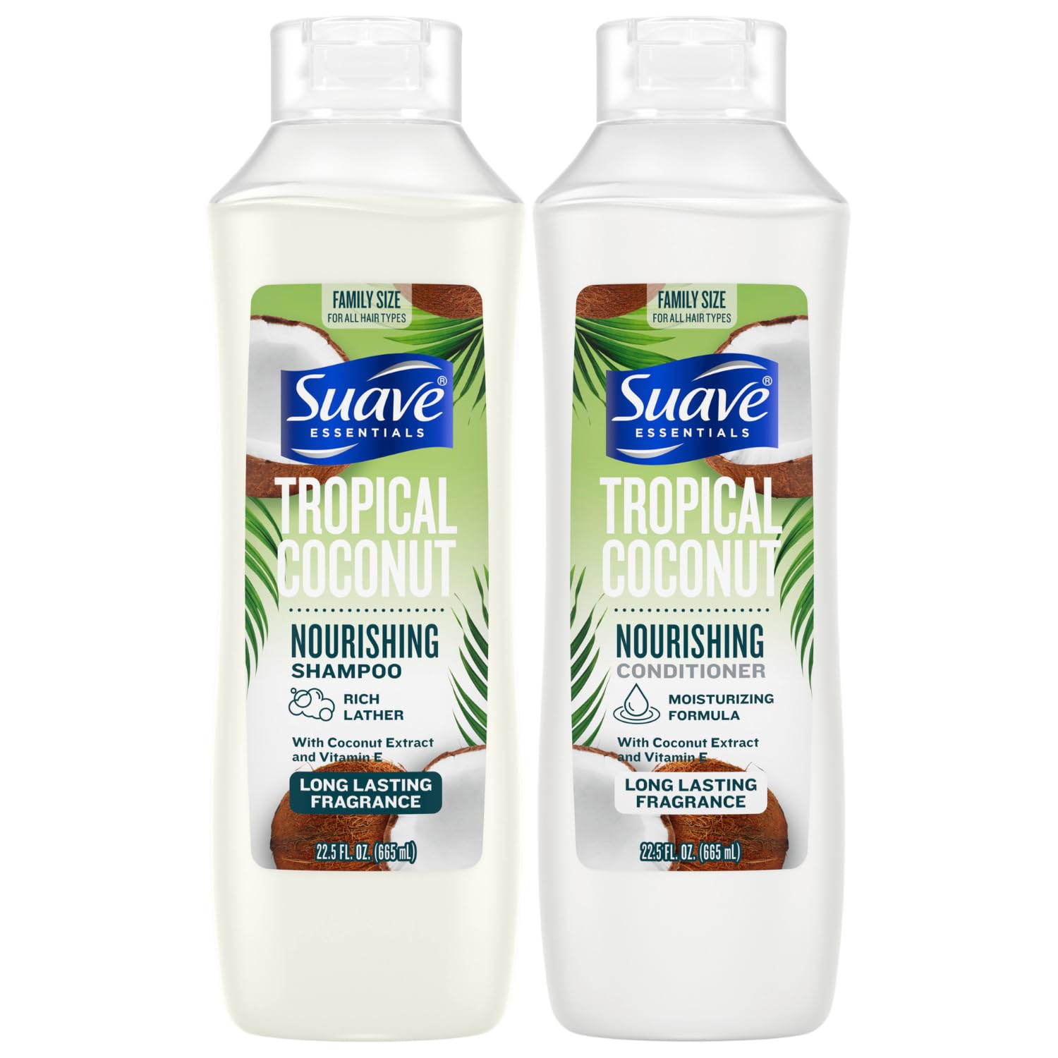 Shampoing Suave Tropical Coco : bouteille généreuse et parfum durable