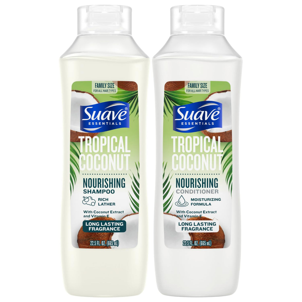 Shampoing Suave Tropical Coco : bouteille généreuse et parfum durable