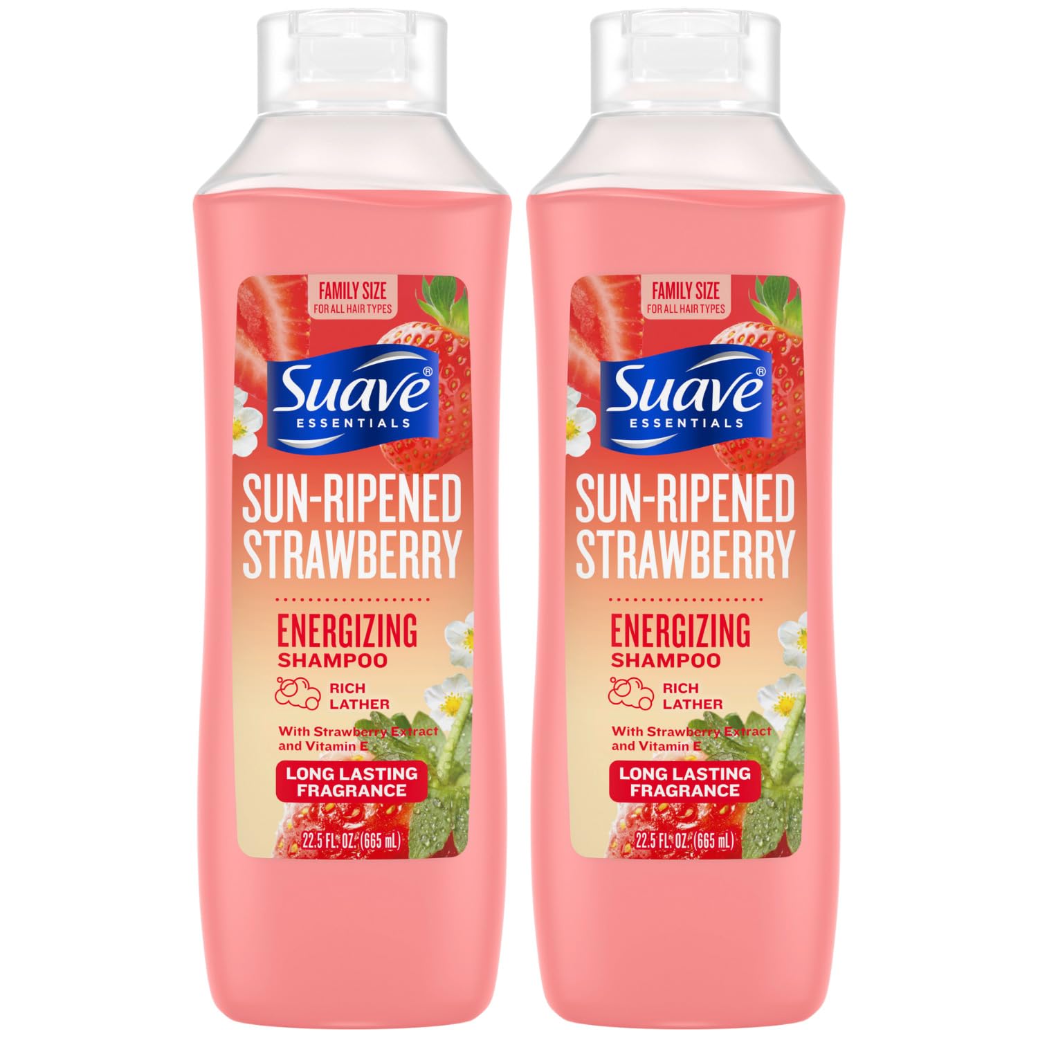 Suave Fraise Soleil – bouteille 1, parfum frais et nettoyage en douceur.