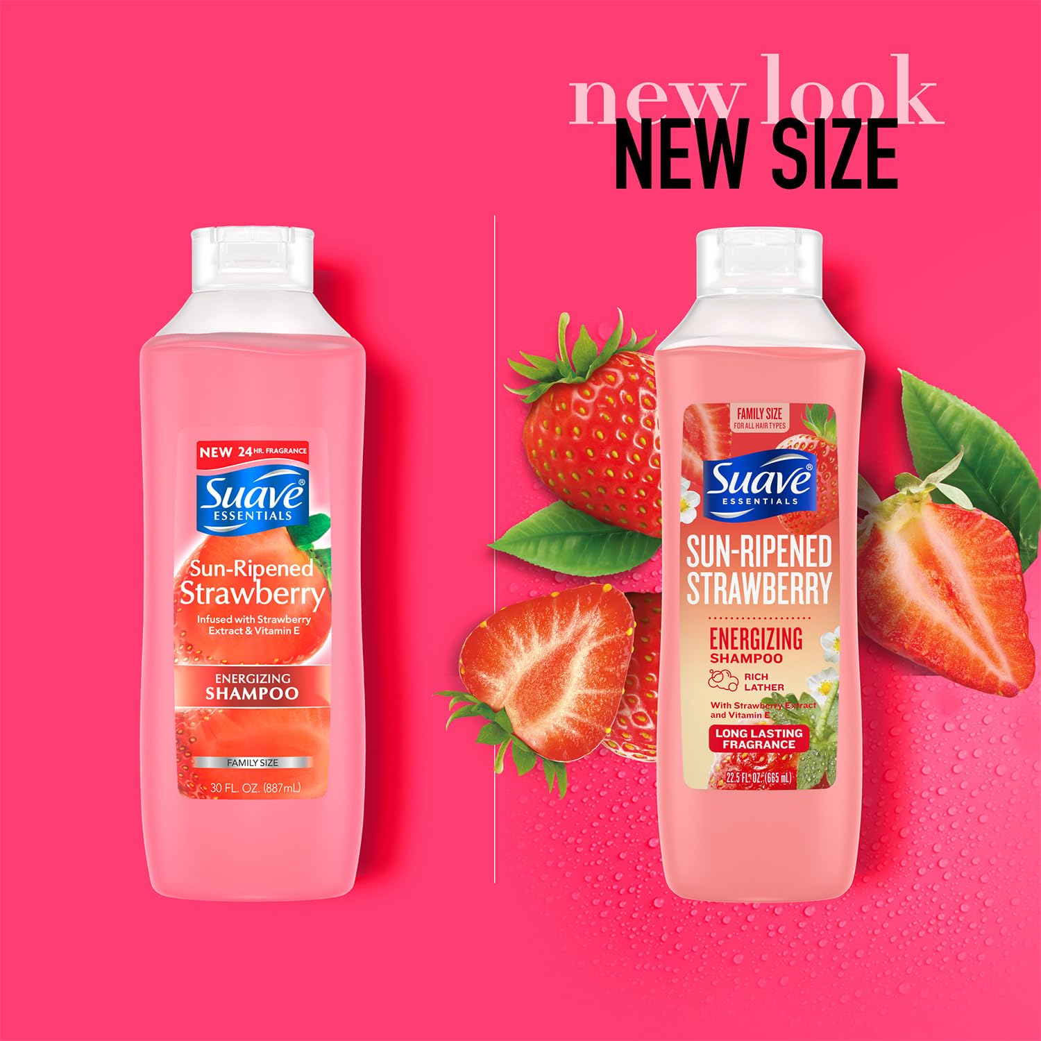 Suave Fraise Soleil – bouteille 2, impression de fraîcheur et cheveux propres.