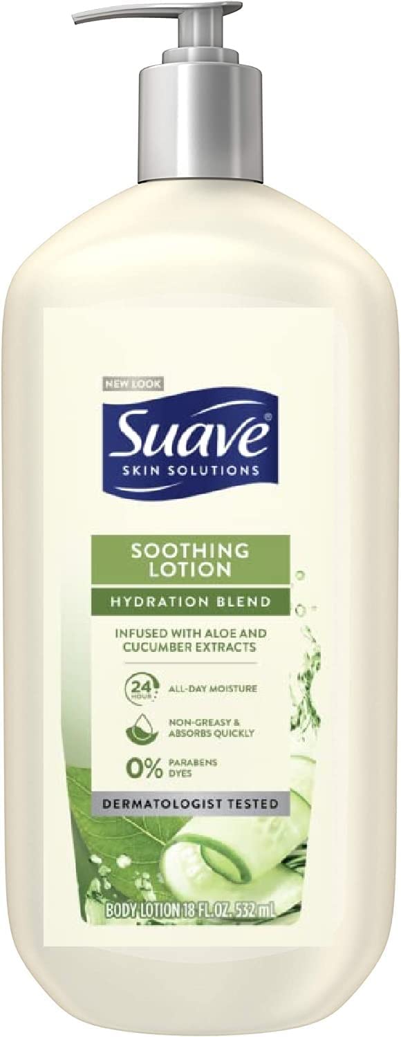 Lotion Suave Skin Solutions: lait apaisant à l’aloé pour peau sèche et sensible