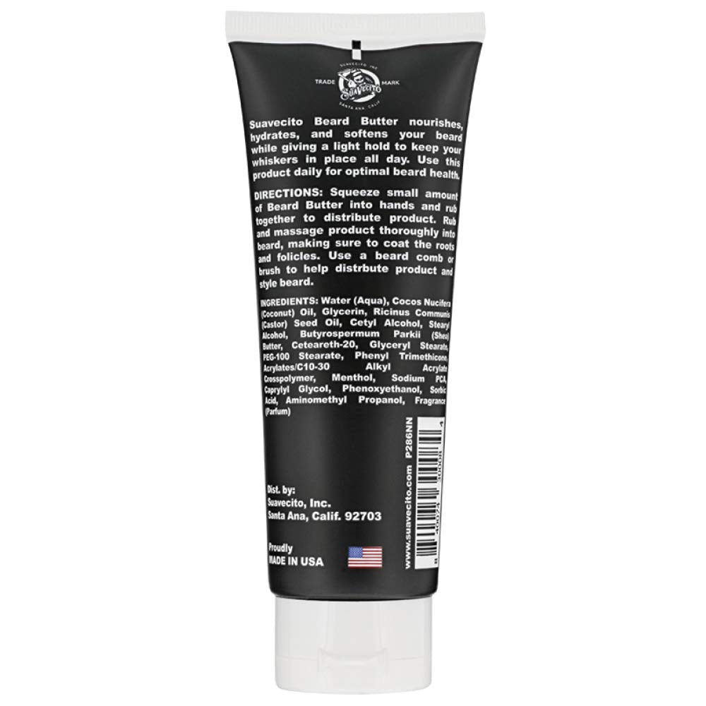 Texture crème du beurre barbe Suavecito procure douceur et nourrissement quotidien.